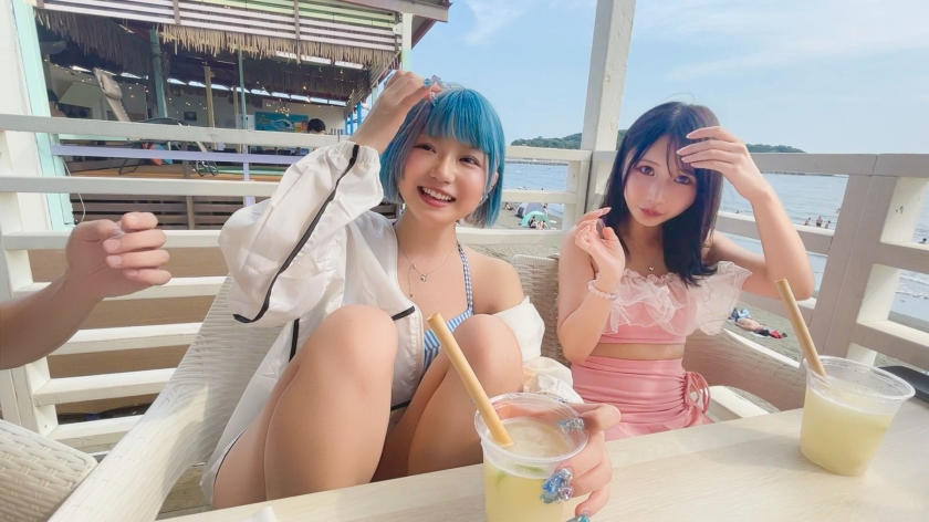 【326EVA-203】海ナンパ☆派手髪ツンデレ水着コンカフェ嬢に生ハメ中出しわからSEX!!画像