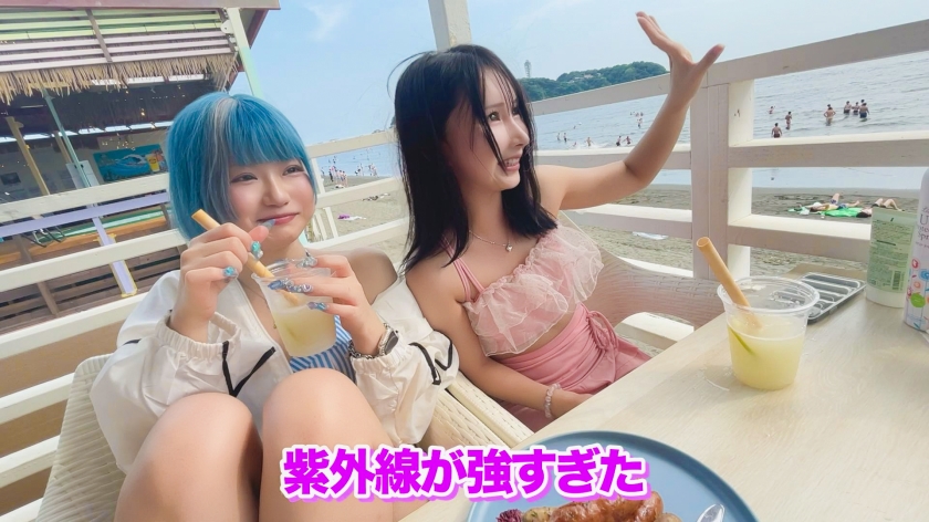 【326EVA-203】海ナンパ☆派手髪ツンデレ水着コンカフェ嬢に生ハメ中出しわからSEX!!画像
